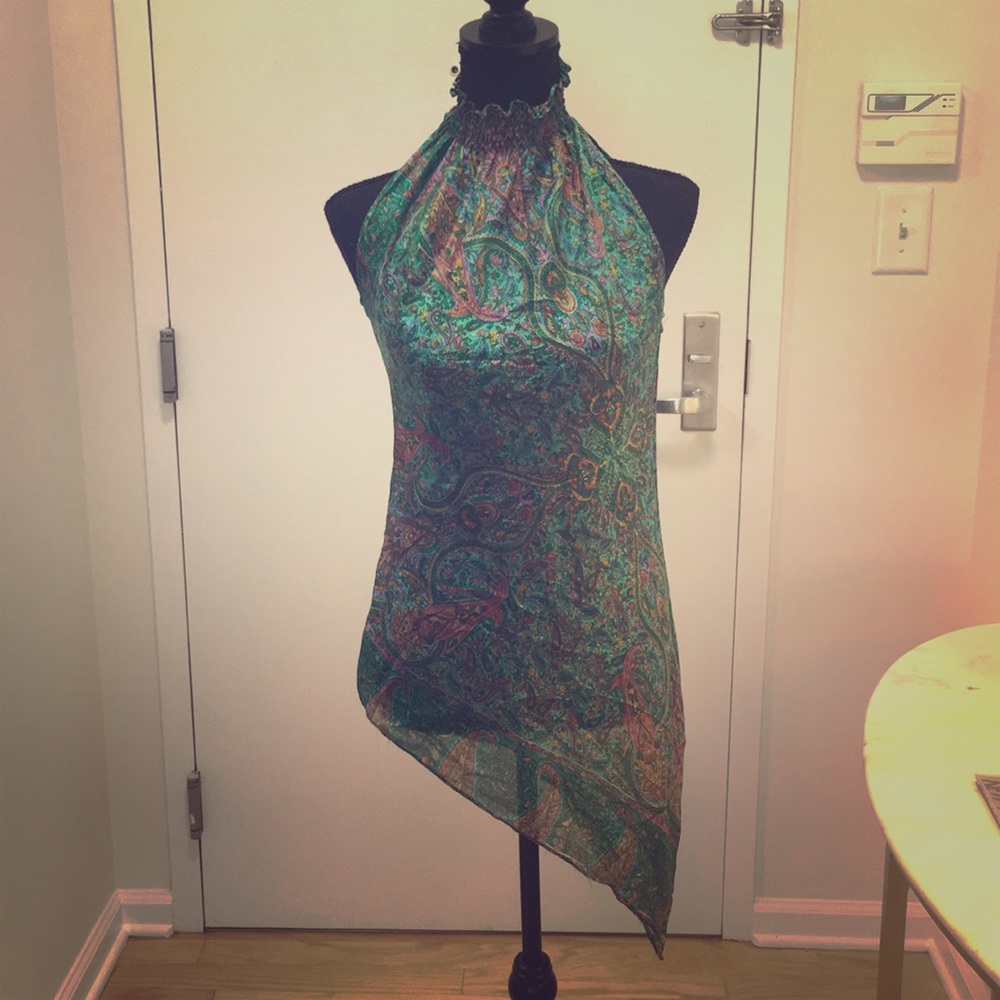 Beautiful green silk tunic